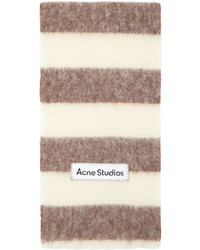 Acne Studios Brown White Stripe Scarf