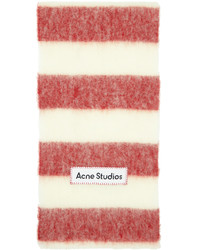 Acne Studios Red White Stripe Scarf