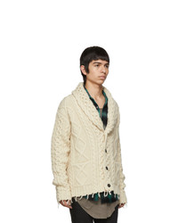 Alanui Off White Fishermans Knitted Cardigan