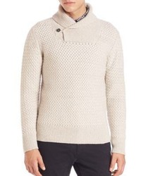 Billy Reid Basketweave Cashmere Wool Sweater