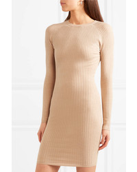 Victor Glemaud Ribbed Cotton Blend Mini Dress