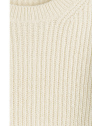 Vince Wool Silk Cashmere Ribbed Knit Pullover