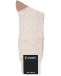 Pantherella Hamada Ribbed Stretch Knit Socks