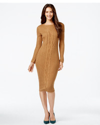 NY Collection Cable Knit Bodycon Sweater Dress