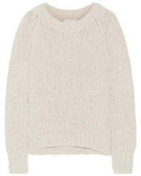 Co Open Knit Tton Blend Sweater Ecru