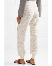 See by Chloe Pointelle Knit Tapered Pants