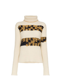 Calvin Klein 205W39nyc Embroidered Lambswool Turtleneck Jumper