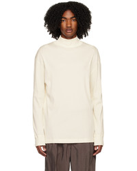 Lemaire Off White Ribbed Turtleneck