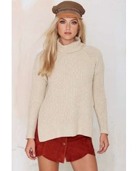 Neuw Splits Knit Turtleneck Sweater