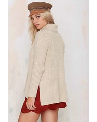 Neuw Splits Knit Turtleneck Sweater