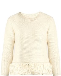 Vanessa Bruno Fluidity Tassel Trimmed Wool Knit Sweater