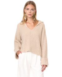Giada Forte Wool English Knit Sweater With Hood
