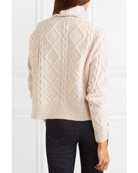 Vanessa Bruno Jaira Cable Knit Wool Turtleneck Sweater
