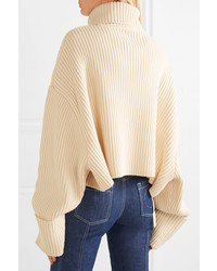 SOLACE London Nosara Ribbed Wool Turtleneck Sweater