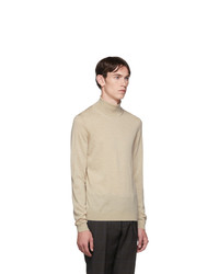 BOSS Off White Musso Turtleneck