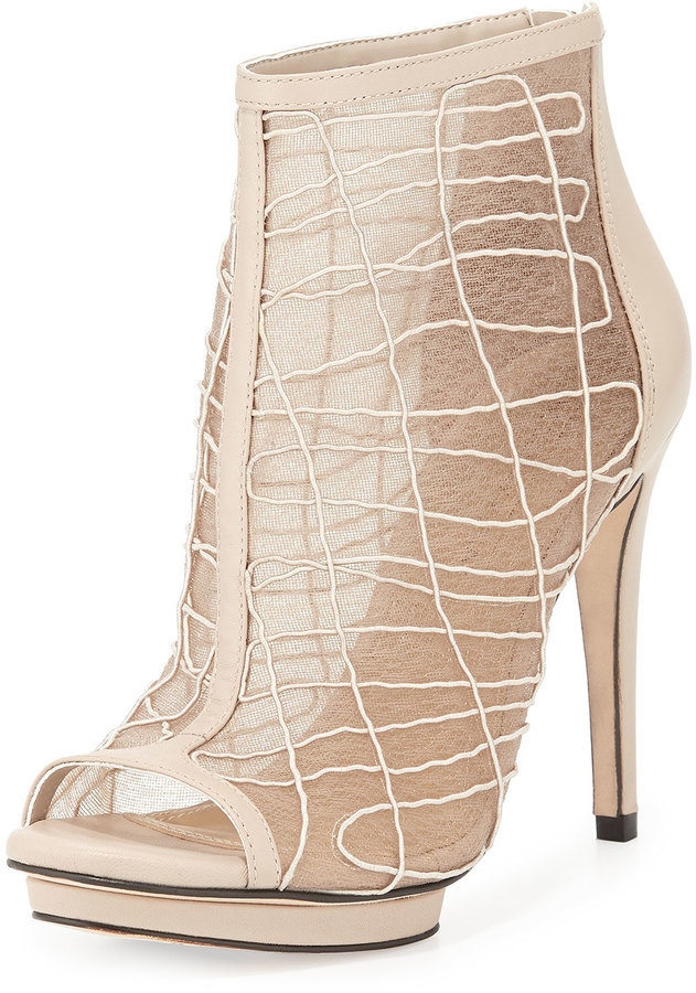 nude heel booties