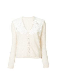 Onefifteen Lace Patch V Neck Cardigan