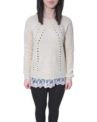 Urban Day Lace Trimmed Sweater