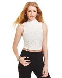Juniors Lace Cropped Top