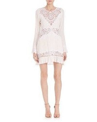 For Love & Lemons Valentina Lace Detail Mini Dress