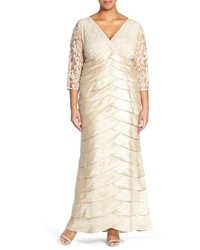 Adrianna Papell Lace Bodice Empire Gown