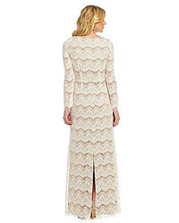 Jessica Howard Striped Lace Sheath Gown