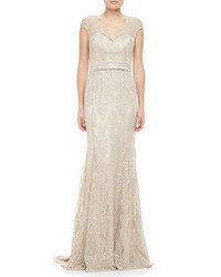 Theia Lace Beaded Gown