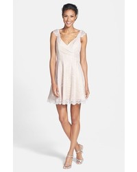 Jim Hjelm Occasions Cap Sleeve Lace Fit Flare Dress