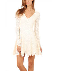 Nightcap Clothing Nightcap Deep V Flirty Spanish Lace Dress