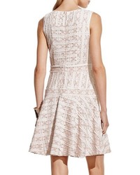 Vince Camuto Paneled Lace Fit Flare Dress