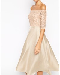 Bardot True Decadence Petite Lace Midi Prom Dress