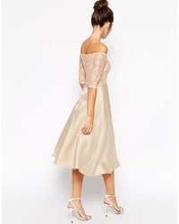 Bardot True Decadence Petite Lace Midi Prom Dress