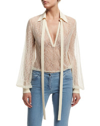 sheer lace blouse