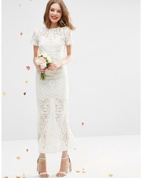 Asos Collection Bridal Lace Burn Out Maxi Dress