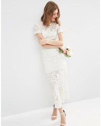 Asos Collection Bridal Lace Burn Out Maxi Dress