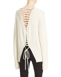 A.L.C. Markell Lace Up Back Wool Cashmere Sweater