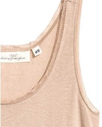 H&M Lace Trimmed Tank Top