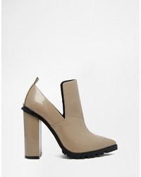 Asos Collection Edgware Pointed Cut Out Ankle Boots
