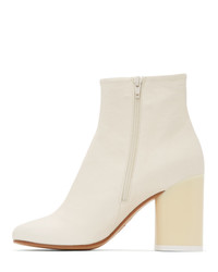MM6 MAISON MARGIELA Off White Ankle Boots
