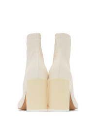 MM6 MAISON MARGIELA Off White Ankle Boots