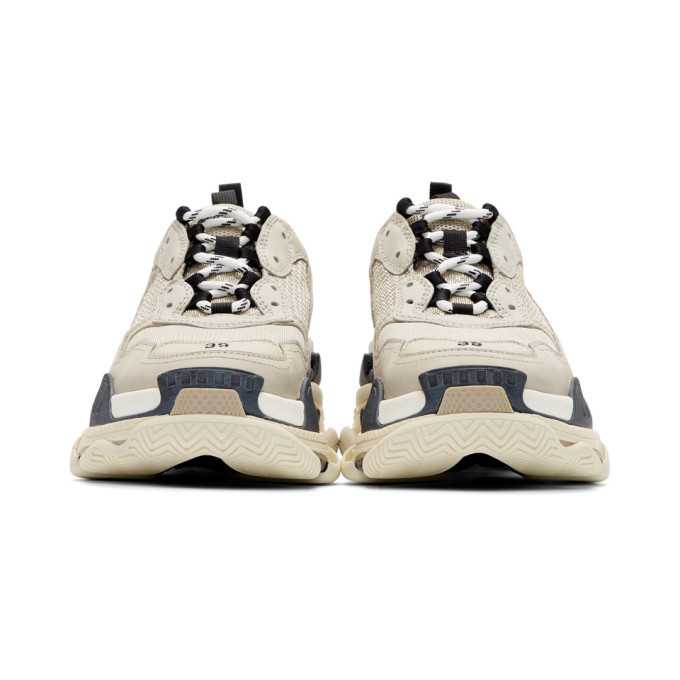 beige and black balenciaga triple s