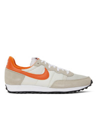 Nike Taupe And Orange Challenger Og Sneakers