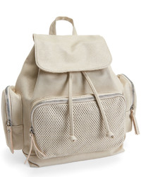 Faux Leather Perf Accent Backpack