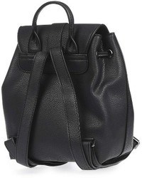 Topshop Mini Glasgow Faux Leather Backpack Beige