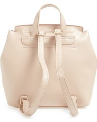Minimal Flap Faux Leather Backpack