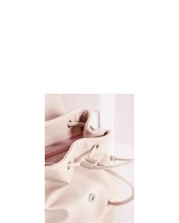 Missguided Minimal Drawstring Backpack Nude
