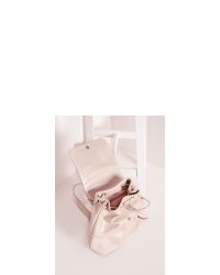 Missguided Minimal Drawstring Backpack Nude