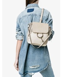 Chloé Off White Faye Medium Leather Backpack