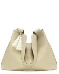 The Row Duplex Pebbled Leather Hobo Bag