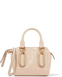 See by Chloe See By Chlo Paige Mini Glossed Leather Shoulder Bag Beige